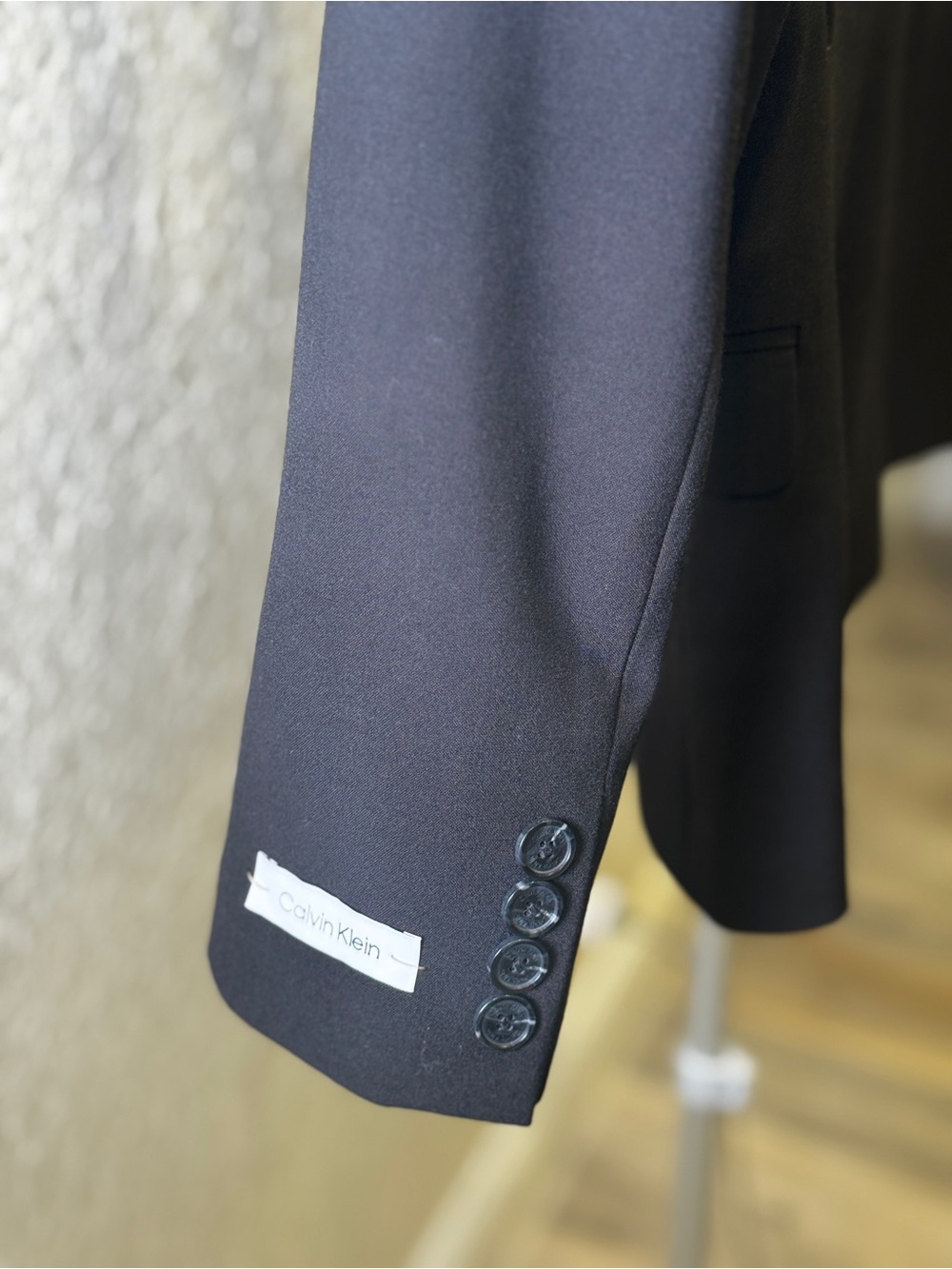 Calvin Klein Young Boy Black Two-Button Sport Coat Blazer Slim Fit size 14 - Picture 5 of 10